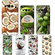 Summer Coconut Phone Case For Google Pixel 10A 10 9 8 7 6 Pro XL 9A 8A 6A 7A 5G Soft Shockproof TPU Black Cover