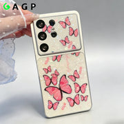Luxury Butterfly Shell Pattern Cute Case For Samsung S26 S25 S24 Ultra for Galaxy S26 +  Plus S25 S24 FE Shockproof Cover Fundus
