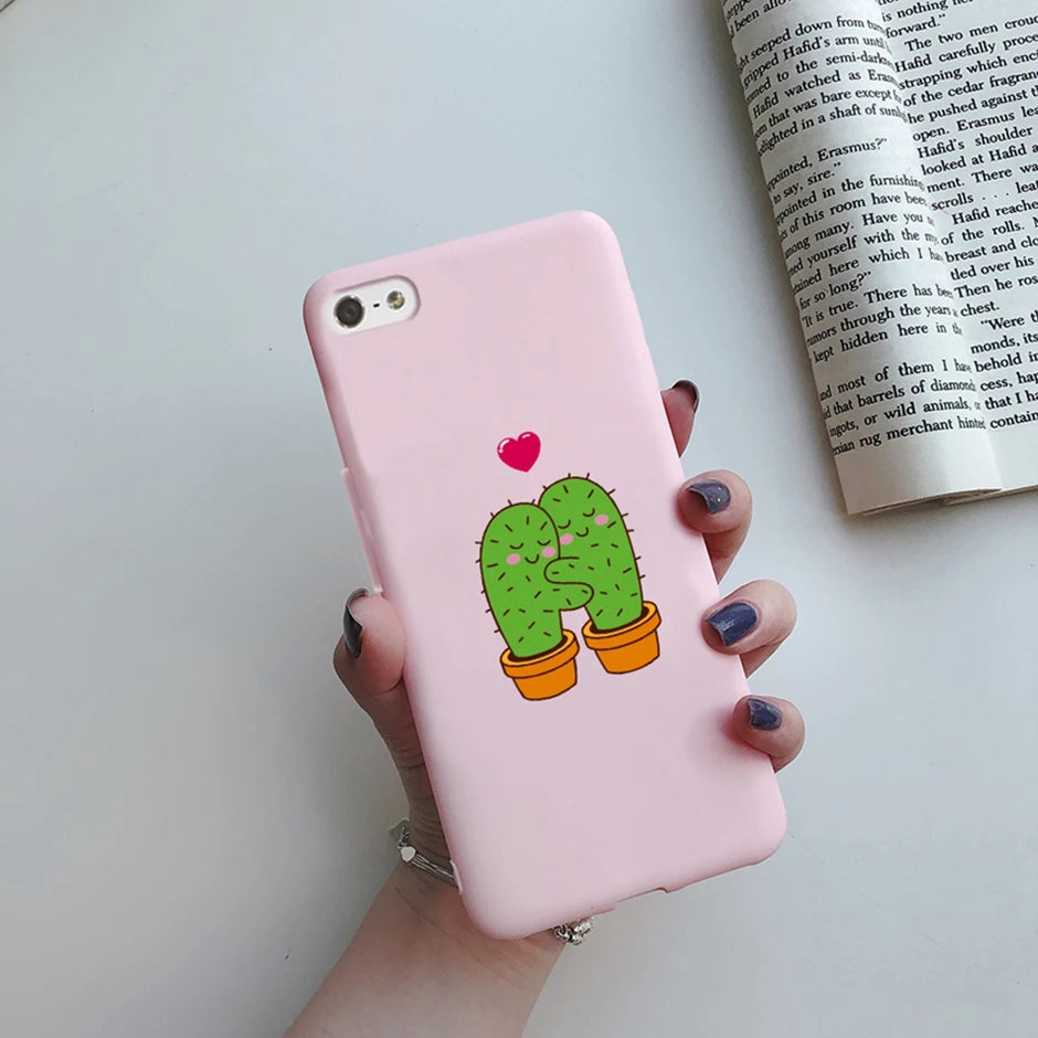 For iPhone 5 5S SE 2016 Case for iPhone 5 S Cover Silicon Cute Painted Case for iphone SE Cover Bumper for iphone 5S Phone Shell
