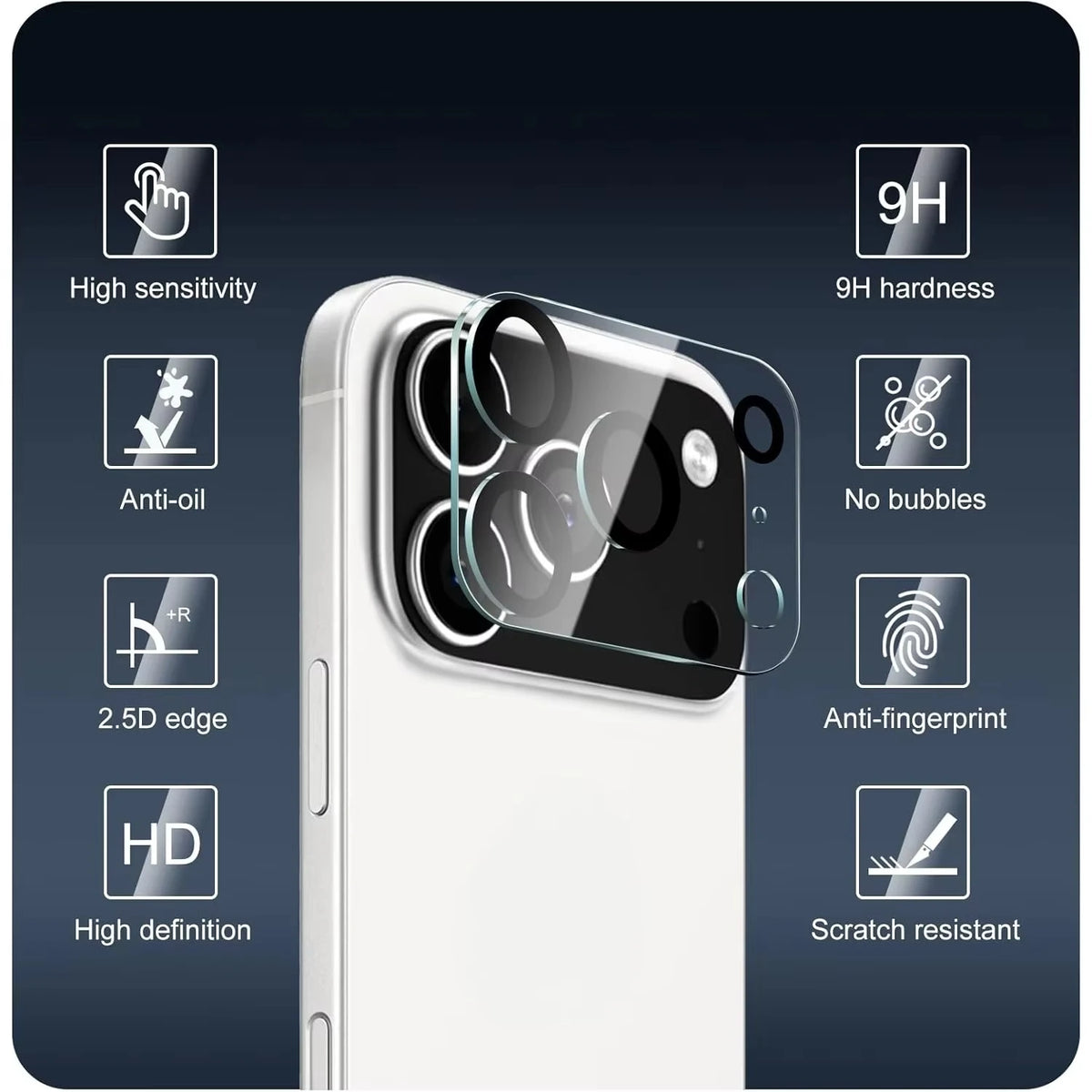 HD Back Camera Tempered Glass For iPhone 17 Pro Max 16 15 14 13 12 11 18 Pro Max Air Mini Rear Len Screen Protector Glass Film