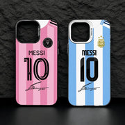 Football Star Messi #10 Logo Phone Case iPhone 11/12/13/14/15/16/17 Pro Max Aurora TPU Shockproof Slim Stylish Case
