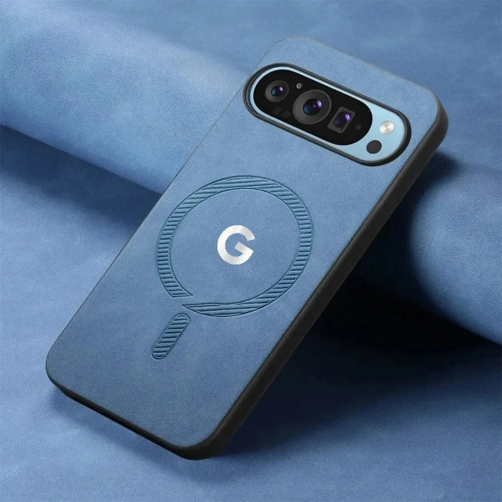 Fashion Skin-friendly Leather Slim Case For Google Pixel 10 9 Pro XL 8 7 9A 8A 7A Magnetic Charge Full-Pack Shockproof Cover