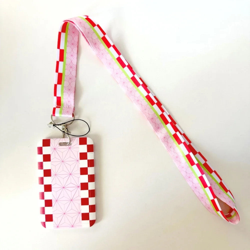 Lanyards Keychain Animated Cartoon Badge Holder ID Credit Card Pass Hang Rope Lanyard For Keys Anime Accessories Gifts