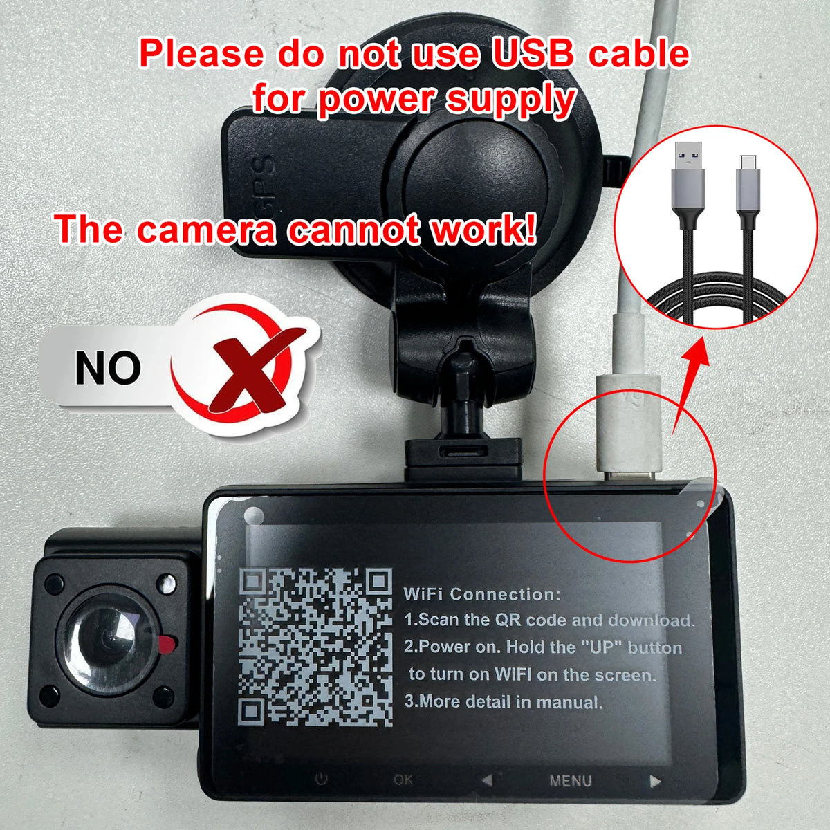Kocam 3 Camera WIFI GPS 4K Dash Cam Car Dvr Interior Vehicle Three Way Channel Dvrs Recorder Video Registrator Dashcam Camcorder