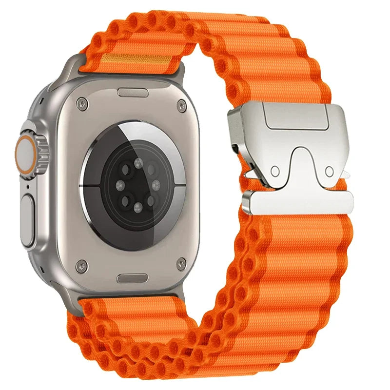 Nylon Alpine Strap for Apple Watch Band 11 46mm Ultra 2 49mm 45mm 44mm 42mm Wrist Bracelet For IWatch Series 10 9 7 8 SE Correas