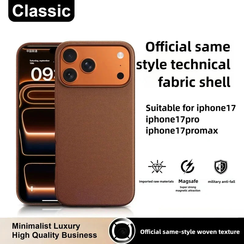 High Quality Original Technology Woven Case For IPhone 17 16 15 14 13 Pro Max Air Official For Magsafe Magnetic Protect Cover