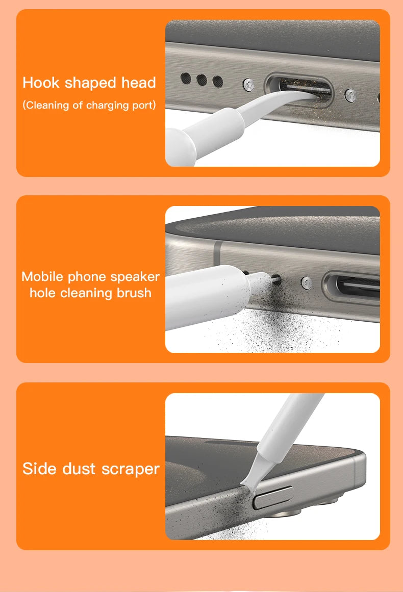 20/32-in-1 Multi-Functional Deep Cleaning Kit for iPhone Ports, AirPods, Keyboard, and Keycap Removal - Precision Tools