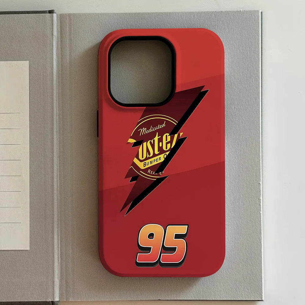 Cars Lightning McQueen 95 Phone Case for Samsung Galaxy S20 S23 S24 S25 FE Plus Ultra 4G 5G Luxury Double-layer Back Cover