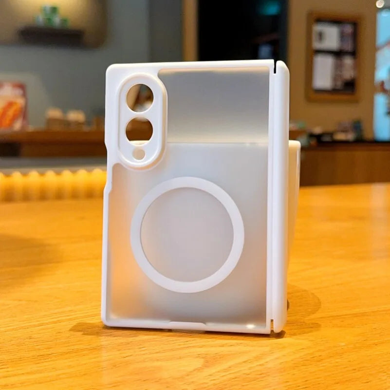 Luxury Matte Skin Feel Hinge Protection for Magsafe Case for Samsung Galaxy Z Fold 8 Wide  7 6 5 Fold8 Ultra Shockproof Cover