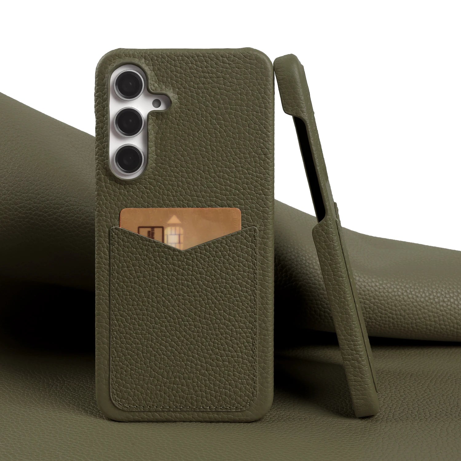 Premium Card Slot Genuine Leather Case For Samsung Galaxy S25 FE Ultra S24 Plus S23 S22 S21 Phone Back Cover Case Coque Funda