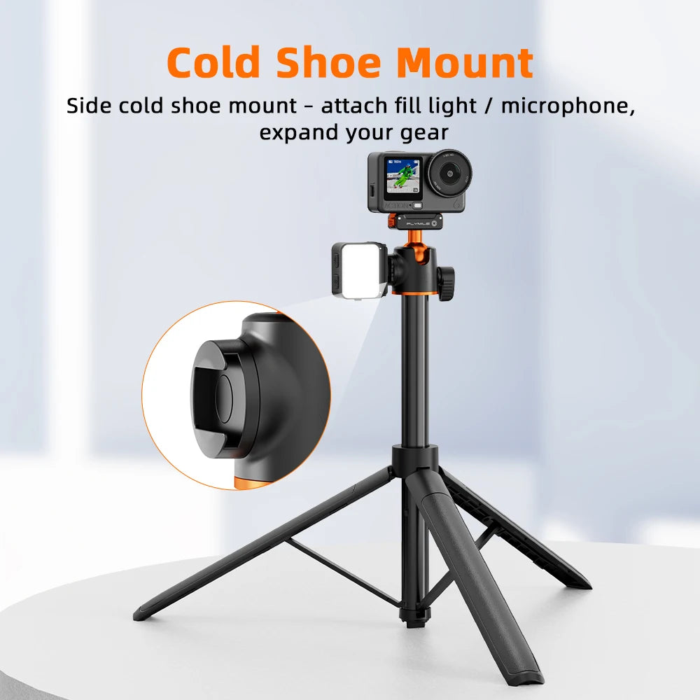 Flymile Tripod for DJI OSMO Action 6/Nano With Mount Base Quick-release Tripod 140CM Selfie Stick Photography Accessories