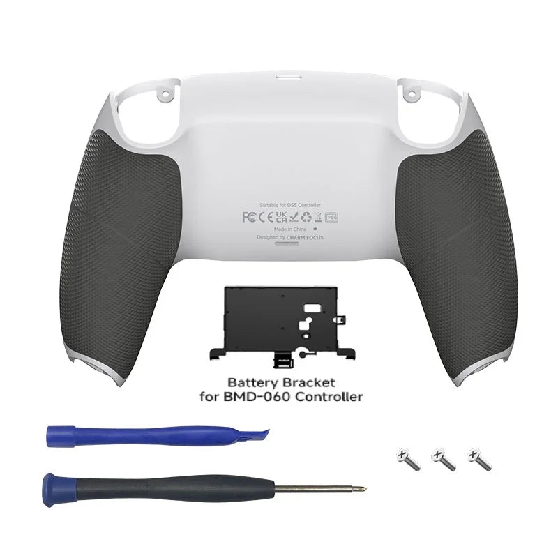 Redesigned PS5 Controller Two-color Non-slip Bottom Case Replacement for BDM-010, 020, 030, 040, 050 060 Model