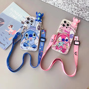 For Samsung Galaxy S20 S21 S22 S23 S24 S25 Plus Ultra FE Edge Maid stitch Case Pacifier Stitch Case With Holder Rope
