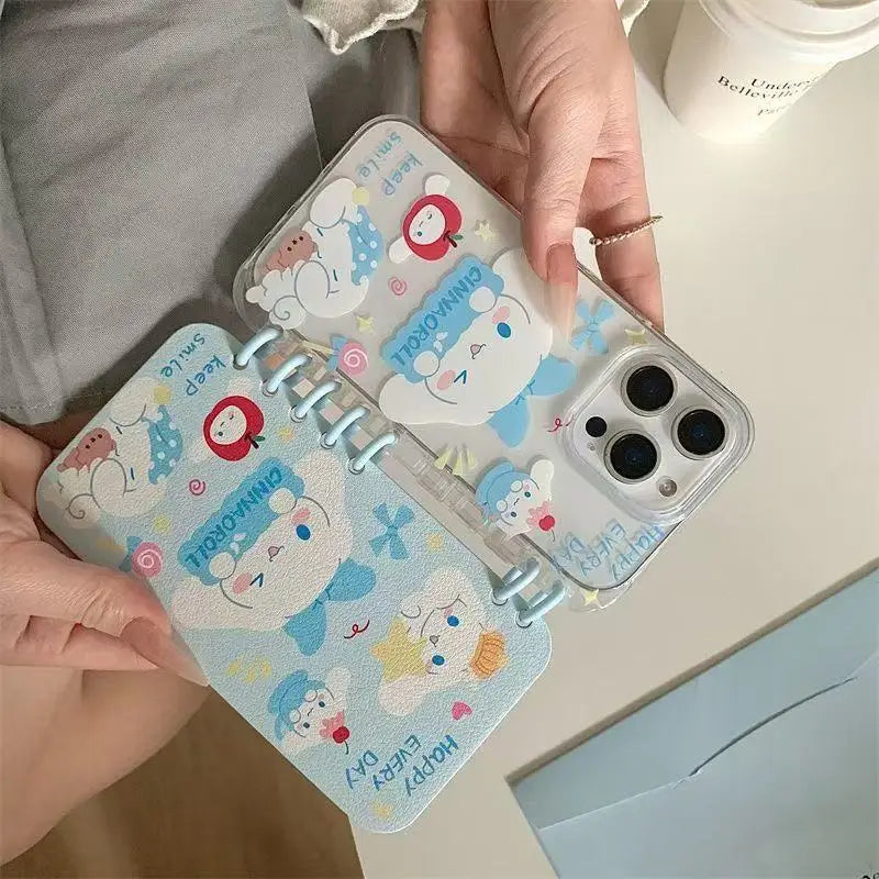 Sanrio 3D Cartoon Flip Notebook Kitty Kuromi Phone Holder Case for Samsung Galaxy S26 S25 S24 S23 S22 Ultra S21 S20 FE Cover