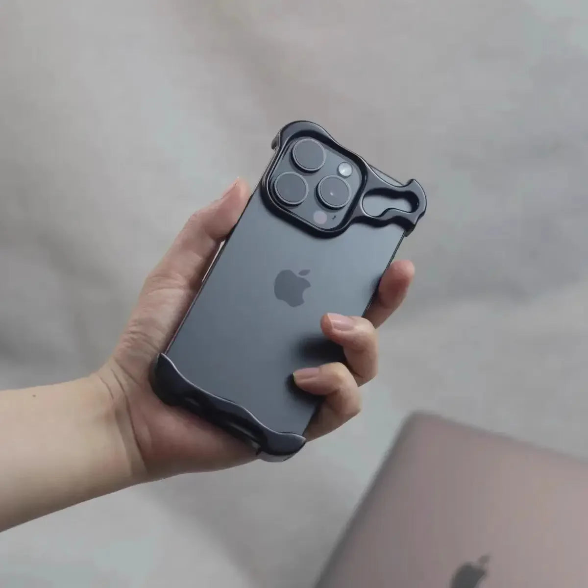 Luxury Irregular Aluminum Alloy Bumper Phone Case For IPhone 12 13 14 15 16 17 Pro Max 17Air Lens Film Protection Metal Cover