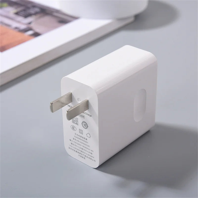 Huawei 100W EU US Charger Super Charge Fast Wall Adapter 6A 1/1.5M Type C Cable For Pura 80 70 Ultra/Pro Mate70 Pro+ Nova 14 13