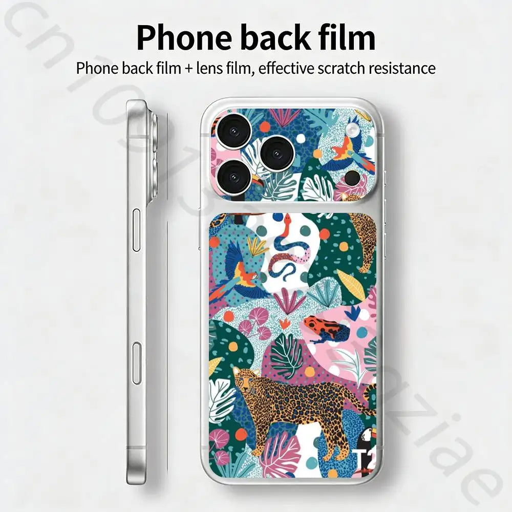 FlowER For iPhone 17 pro Max 17 pro Full Cover Decal Skin Wrap 3D Colorful Rear Protective Sticker Film