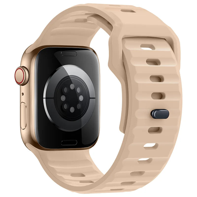 Silicone Strap For Apple Watch Bands 46mm 45mm 44mm 42mm 40mm 41mm 38mm Sport Correa Bracelet iWatch Series 12 11 10 9 SE 8 7 6