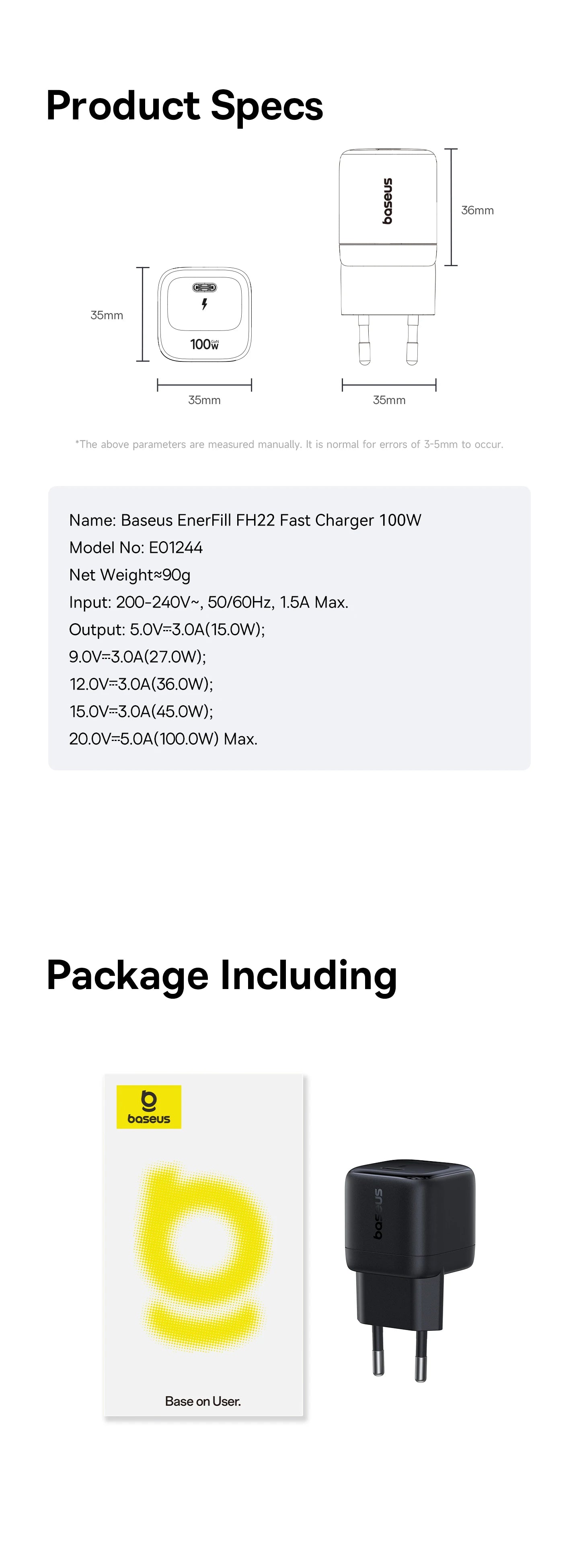 【Mini Charger】Baseus 100W Fast Charger USB C Charger Quick Charging For iPhone 17 16 Pro Max iPad Tablet Xiaomi GaN Charger
