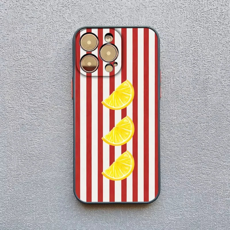 Fresh Summer Fruit Lemon Phone Case For Samsung Galaxy A73 A56 A55 A36 A35 A26 A25 A15 5G A24 A23 A22 A52 A52S A71 A72 4G Cover