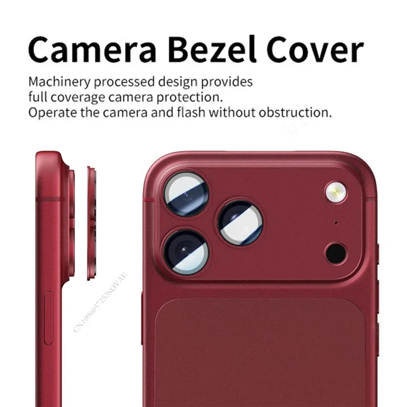 Camera Lens Protector for iPhone 18 Pro Max 18 Pro Full Cover Frosted Metal Alloy Tempered Glass Protective Cap Dark Cherry Blue