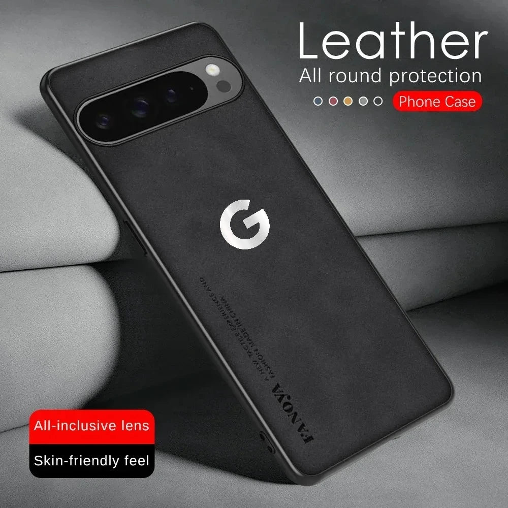 Luxury Sheepskin Leather Full-cover Phone Case For Google Pixel 11 Pro XL 10A 9A 10 9 8A 7A 6A Pro PU+TPU Edge Shockproof Cover