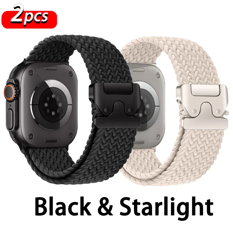 Parachute Strap For Apple Watch Band 44mm 46mm 42mm 45mm 41mm 40mm Braided Bracelet Correa iWatch Series 10 9 8 SE Ultra 2 49mm