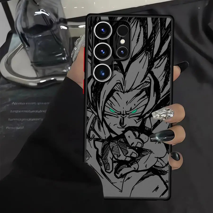 Case for Samsung Galaxy S22 S21 S24 Plus S26 Note 20 Ultra 10+ S25 Ultra S20 S23 FE Phone Cover Dragon Ball Goku Vegeta