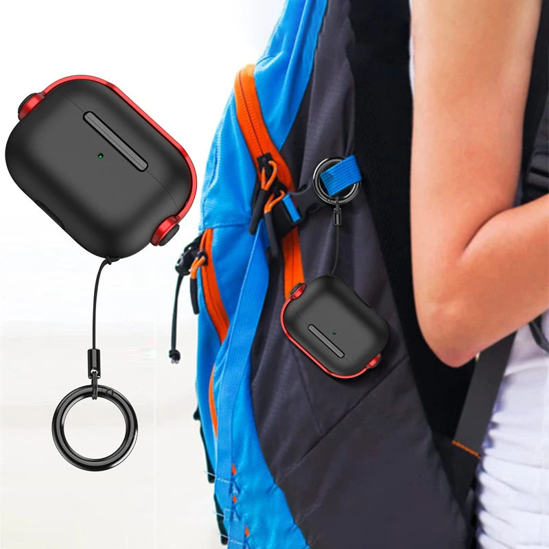 Protective Case For Apple Airpods 1 2 3 4 Pro2 air pods Wireless Bluetooth Earphone Cover Sleeve Headphone Bag With Phone Holder