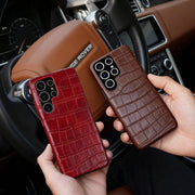 Premium Magnetic Crocodile Pattern Leather Case For Samsung Galaxy S26 Ultra S25 S24 S23 For Magsafe Full Wrapped PU Back Cover