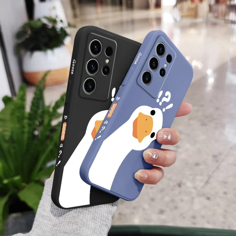 Doubt Goose Phone Case For Samsung Galaxy S25FE S24 S23 S22 S21 S20 Ultra Plus FE S10 S9 S10E Note 20 ultra 10 9 Plus Cover