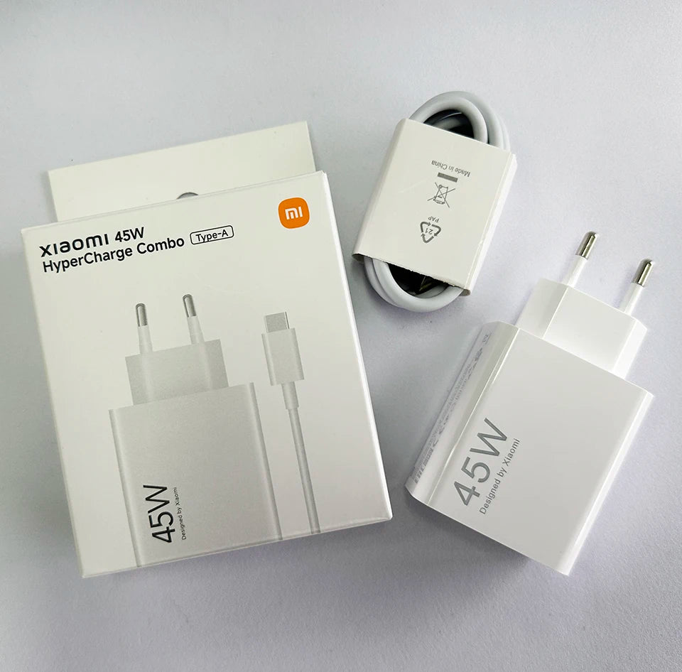 Oirginal XIAOMI 45W Charger Type C Turbo Charge Fast Charging Adapter Redmi Note 15 14 13 12 11 X Pro 10t Poco M7 X7 K40 Pad 6