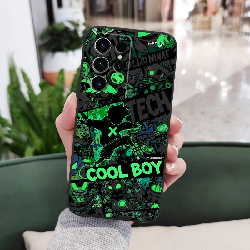 Cool Guy Graffiti Phone Case For Samsung Galaxy S25 S24 S23 S22 S21 S20 S10 S10E FE Ultra Plus Note 20 Ultra Silicone Cover