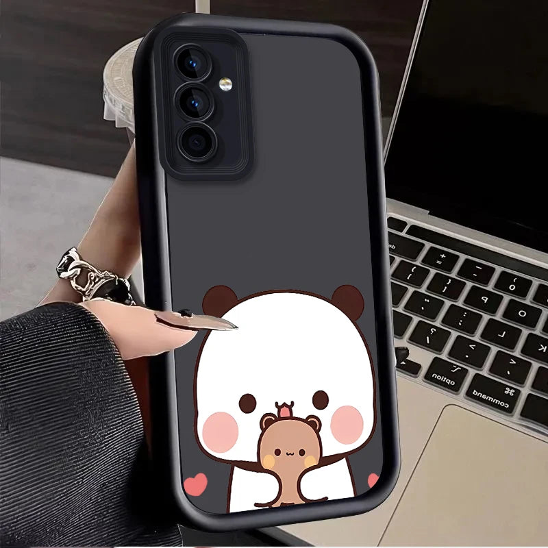 Yier Bubu Pattern Case for Samsung Galaxy S26 S25 Edge S24 Plus S23 S22 Ultra S21 S20 FE A57 A56 A55 A54 5G A53 A51 4G Cover