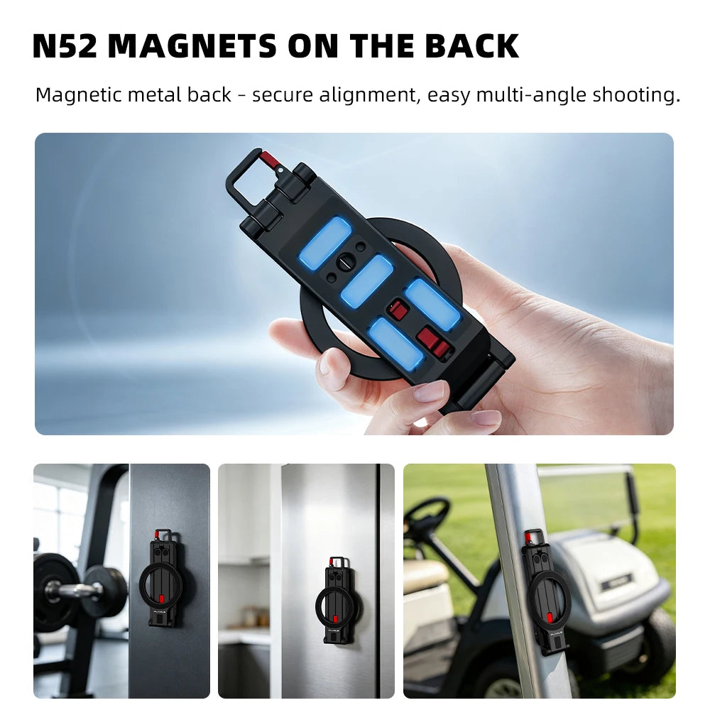 Flymile Foldable Magnetic Phone Tripod for iPhone 18 Pro Max 17 16 15 14 Accessories Selfie Stick Handle Compatible with MagSafe