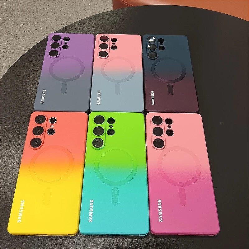 Comes With Lens Film Gradient Color Case For Samsung Galaxy S26 S25 FE S24 S23 S22 S21 S20 Ultra Plus S20 FE Soft Silicone Cover
