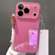 Luxury Candy Color Tempered Glass Phone Case For iPhone 17 16 15 14 13 Pro Max 17Pro Cases Camera Protection Hard Back Cover