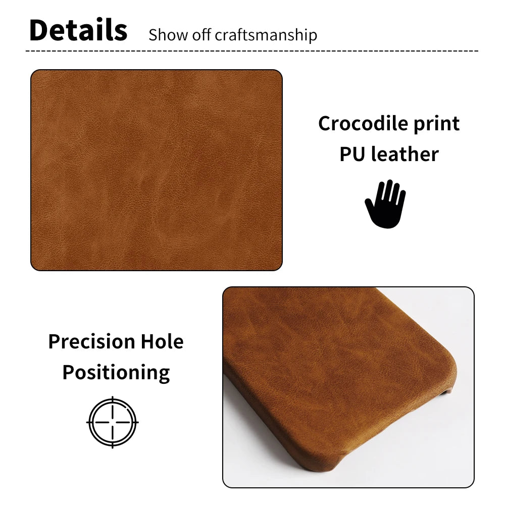 Skin Leather Phone Case For Google Pixel 10A 10 9 Pro XL 9A 8 8A 7 7A 6 6A 5 5A Hard PC Back Cover Cases Shockproof Fundas Coque