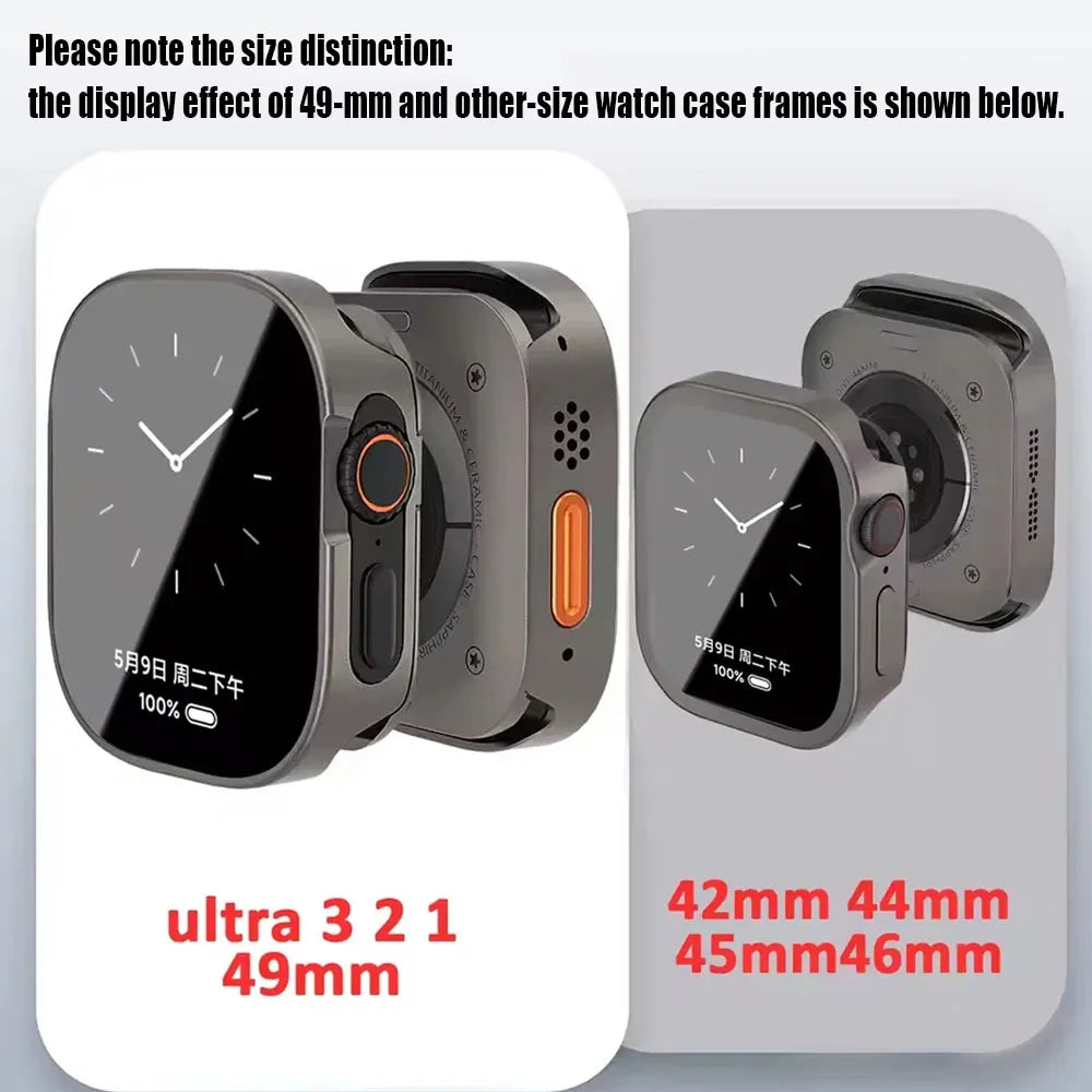 Aluminum Alloy Case for Apple Watch Ultra 3 2 1 49mm 45mm 44mm Full Coverage Waterproof For Iwatch Series 11 10 46mm 9 8 7 6 SE