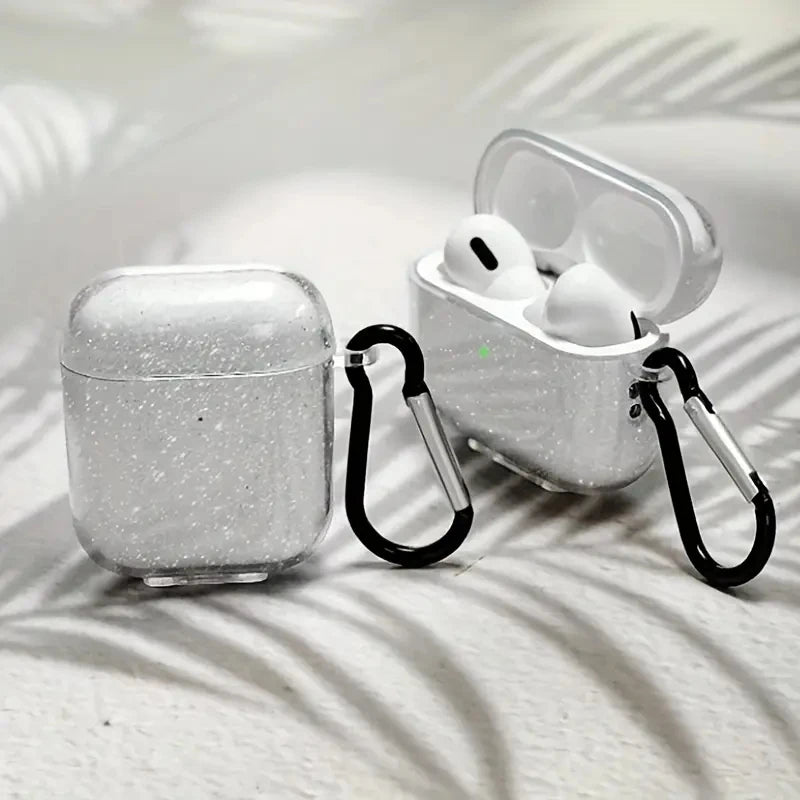 Glitter Transparent Case For AirPods 4/3 TPU Silicone Wireless Earphone Protective CaseFor Airpods pro2/pro Protective Cover