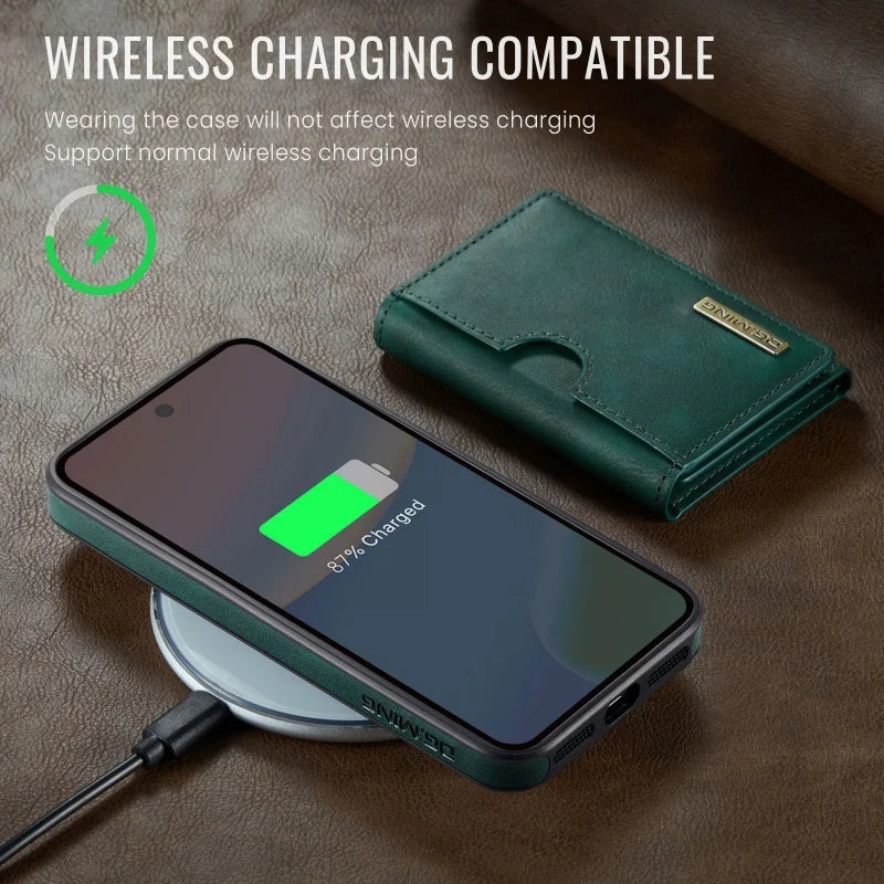 Dg.ming Magnetic Leather Wallet Phone Case For Google Pixel 10 Pro Xl Pro 9 8 2 In 1 Detachable Flip Card Funda Cover Coque Etui