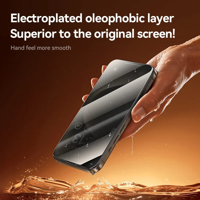 2Pcs Anti-spy Glass For iPhone 17 16 15 14 Pro Max Glass For iPhone 17 16 15 14 13 12 Pro Max Privacy Screen Protector