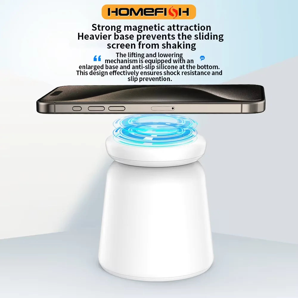 Three-in-one wireless magnetic charger stand fast charging base is suitable for iPhone IWatch 9 8 7 6