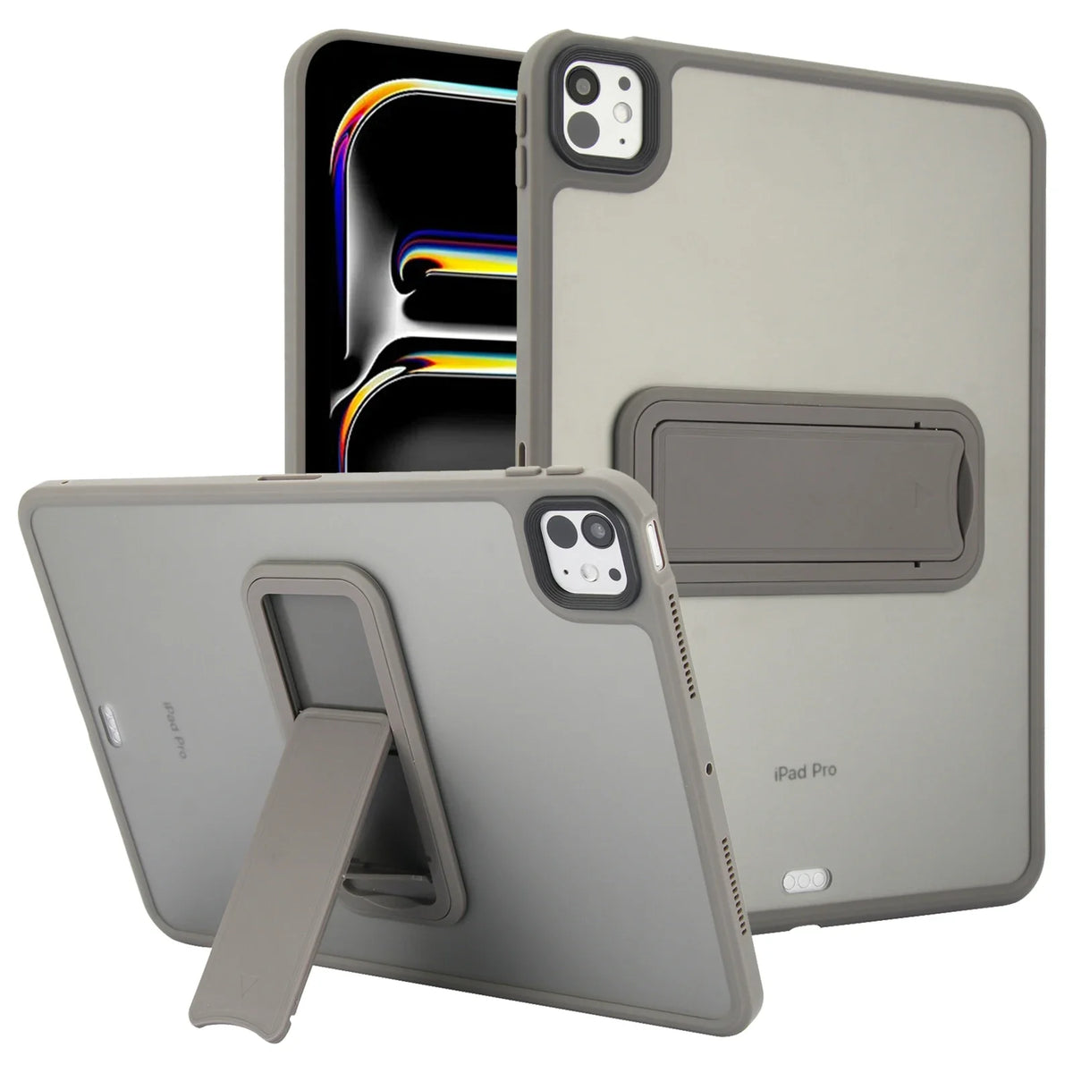 Matte Stand Case For iPad Pro Air 4 5 6 7 8 9th 10th Generation Cases 2024 Translucent 10.2 10.9 11 12.9 13 Mini Kickstand Cover