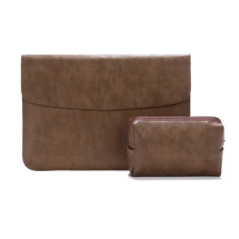 Computer Sleeve Case for ( MacBook Mac Book iPad ) Air M1 M2 13 14 15 6 16 Pro 12 9 11 Inch Cover Bag Pouch Briefcase Leather