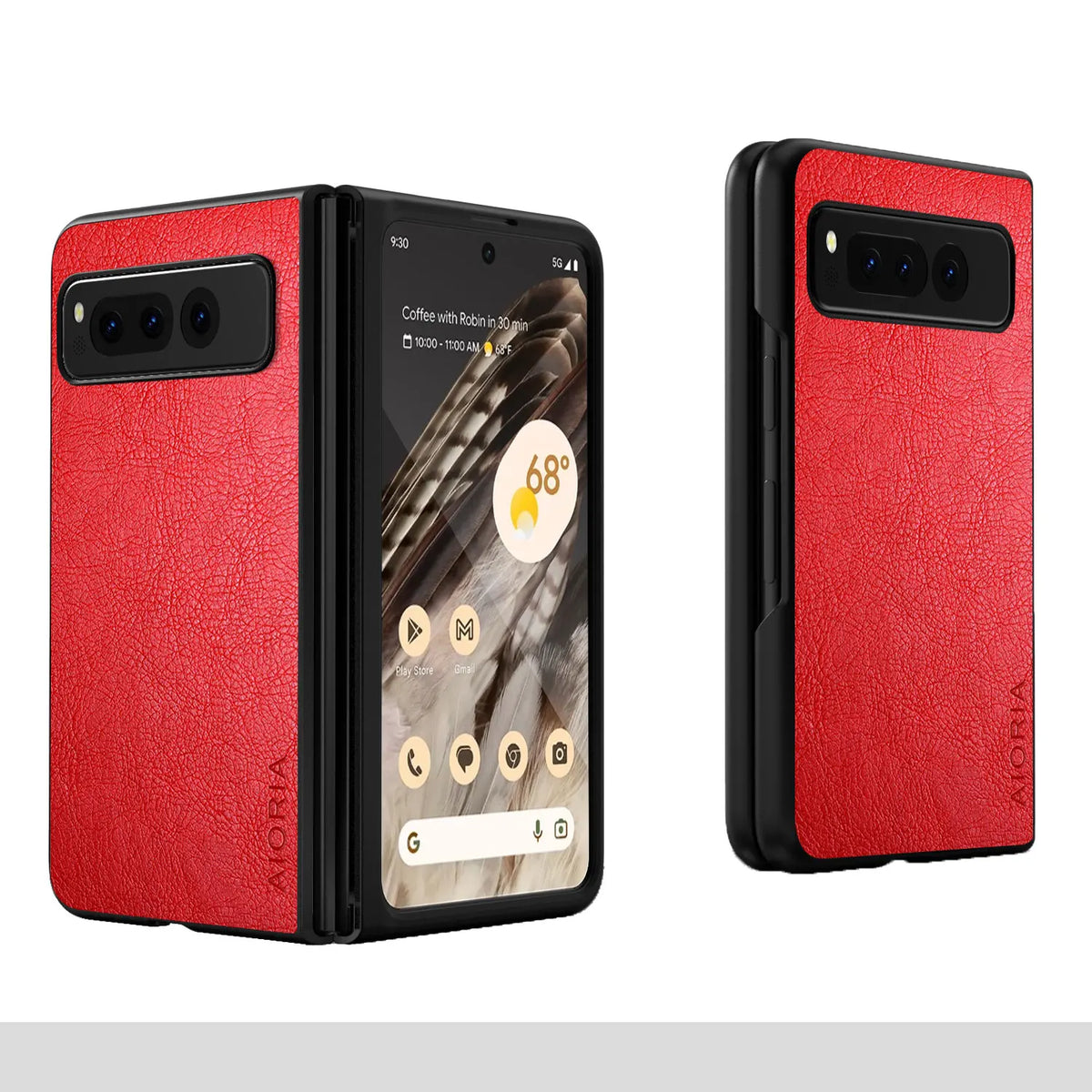 Luxury Leather Case For Google Pixel Fold Premium Business Style Retro Litchi Pattern Back Cover for Pixel Fold phone funda