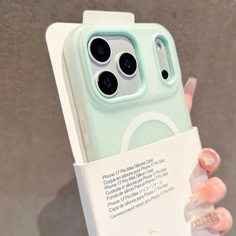 Luxury Candy Color 2 IN 1 Magnetic Case For iPhone 17 Air 16 15 14 13 12 11 Pro Max Plus For Magsafe Wireless Charge Matte Cover