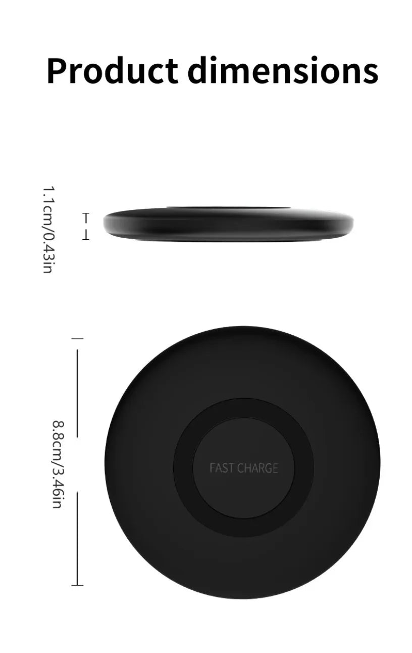 15W Fast Wireless Charger Pad For Samsung For Galaxy S25 S24 S23 S22 S21 Ultra Z Fold Flip 6 4 5 Note10 Note20 S10 Plus QI Pad