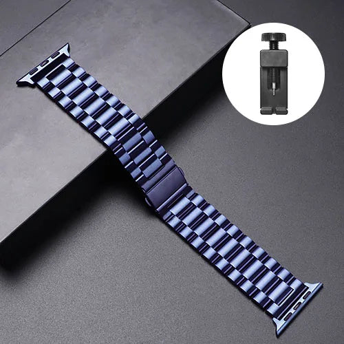Metal Strap For Apple Watch Ultra 2 49mm 45mm 41mm 44mm 40mm Stainless Steel Wristband For iWatch Series 9 8 7 6 5 4 3 SE Band