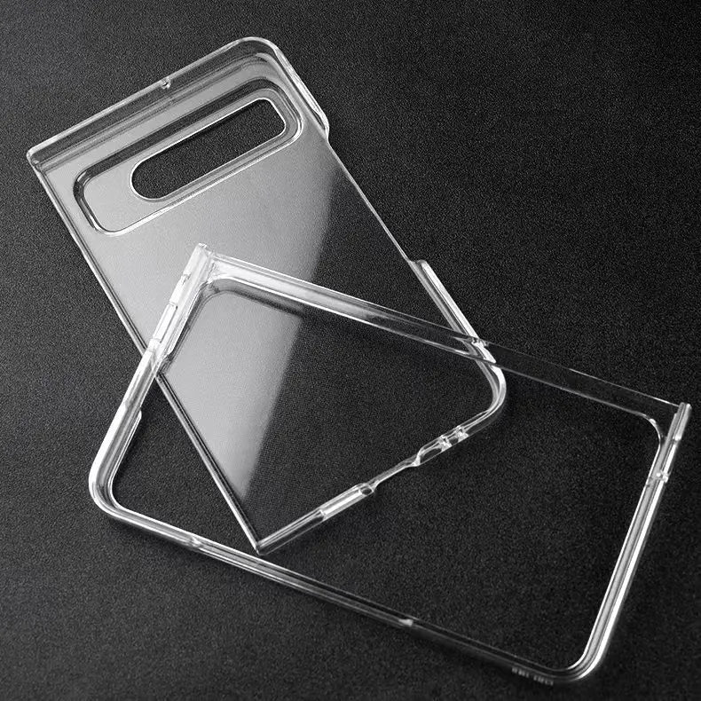 For Google Pixel Fold Transparent Plastic PC Hard Shell Shockproof Full Protective Back Cover On Google Pixel Fold